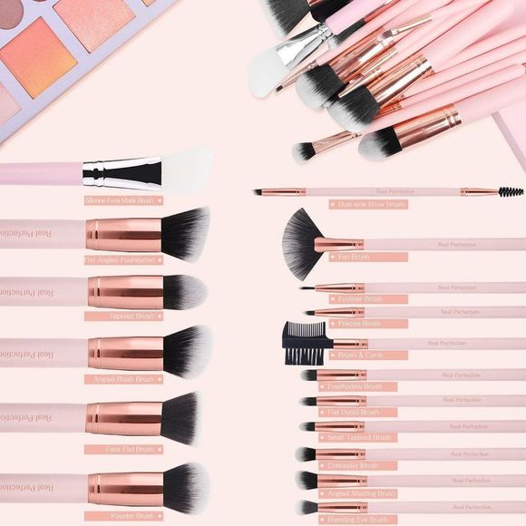 Real Perfection Makeup Brushes 16pcs Makeup Brushes Set - Picture 7 of 9